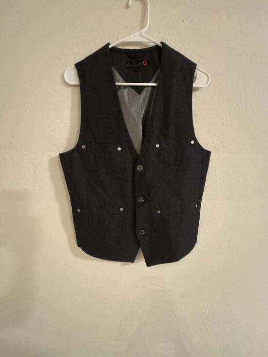 G by Guess Jackets & Blazers - G by Guess Black Denim Steampunk Goth Waistcoat Vest
